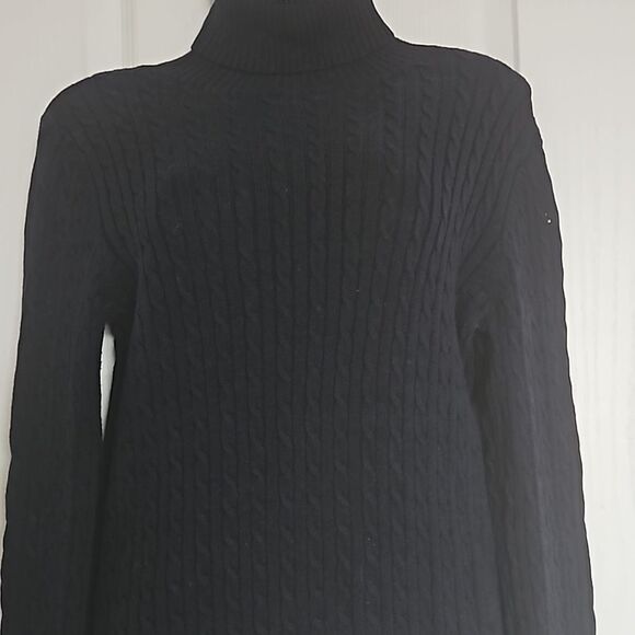 Nautica Women's Turtle Neck Cotton Sweater XS Navy Blue - Picture 3 of 16